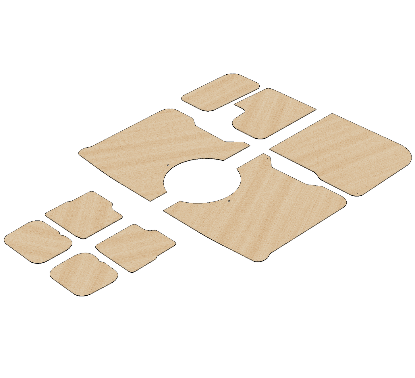 Volkswagen Transporter T7 2025 - Present - LWB - Side Panels Ply Lining Kit