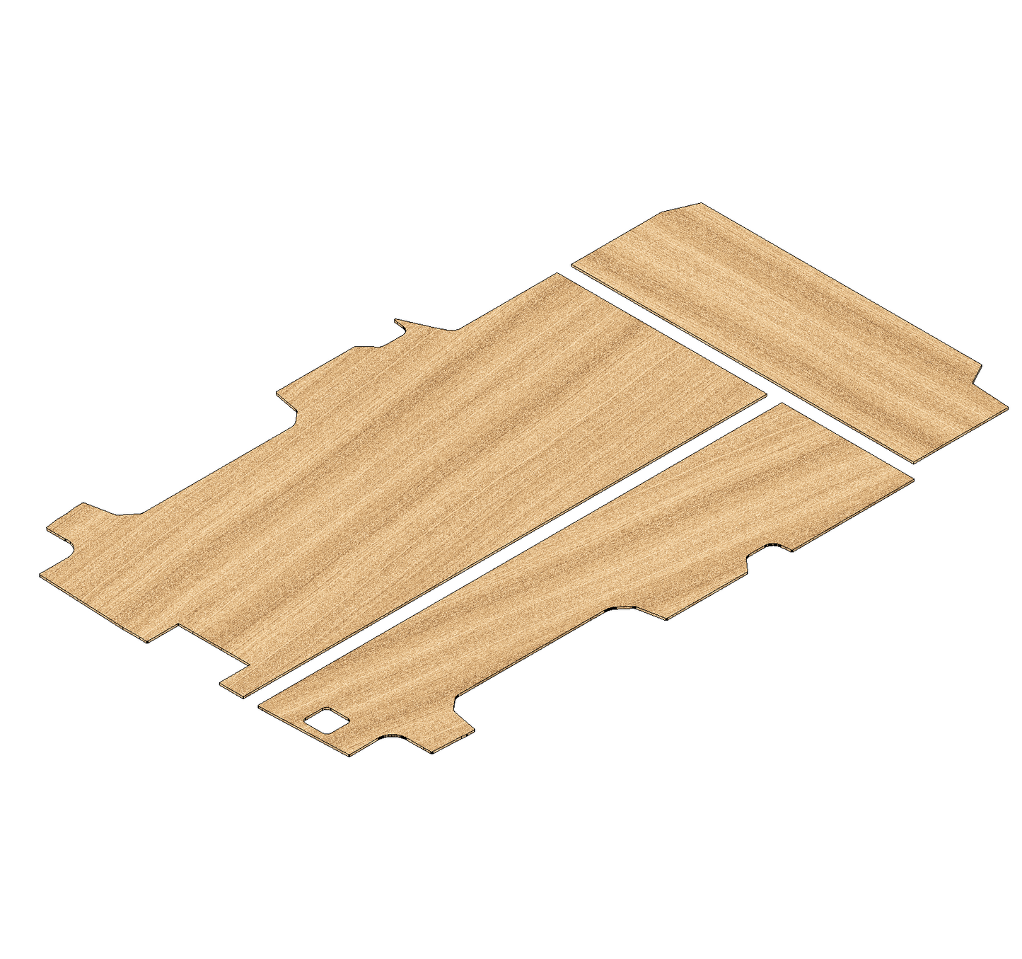 Volkswagen Transporter T7 2025 - Present - LWB Single Sliding Door - Floor Ply Lining Kit