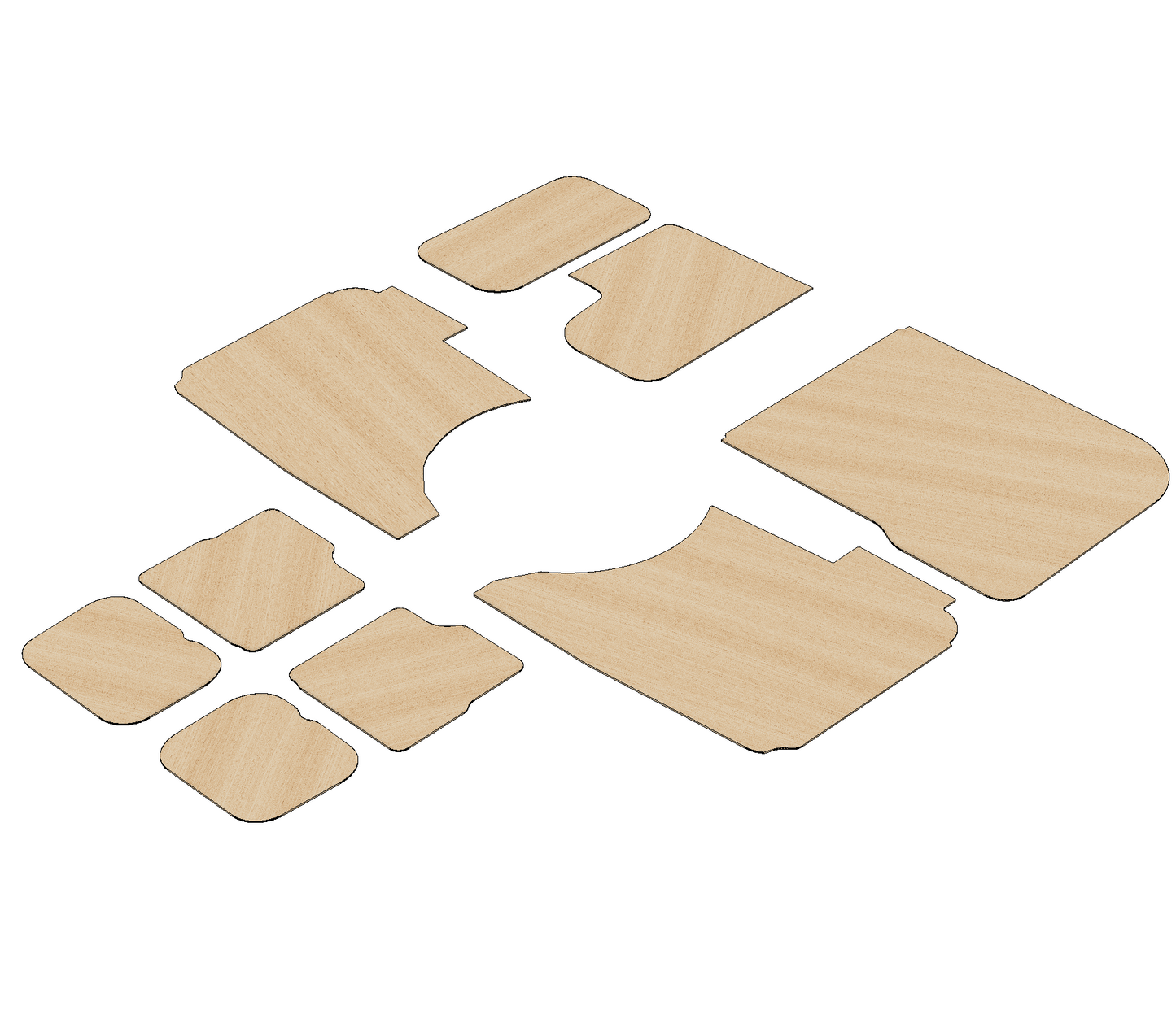 Volkswagen Transporter T7 2025 - Present - SWB - Side Panels Ply Lining Kit