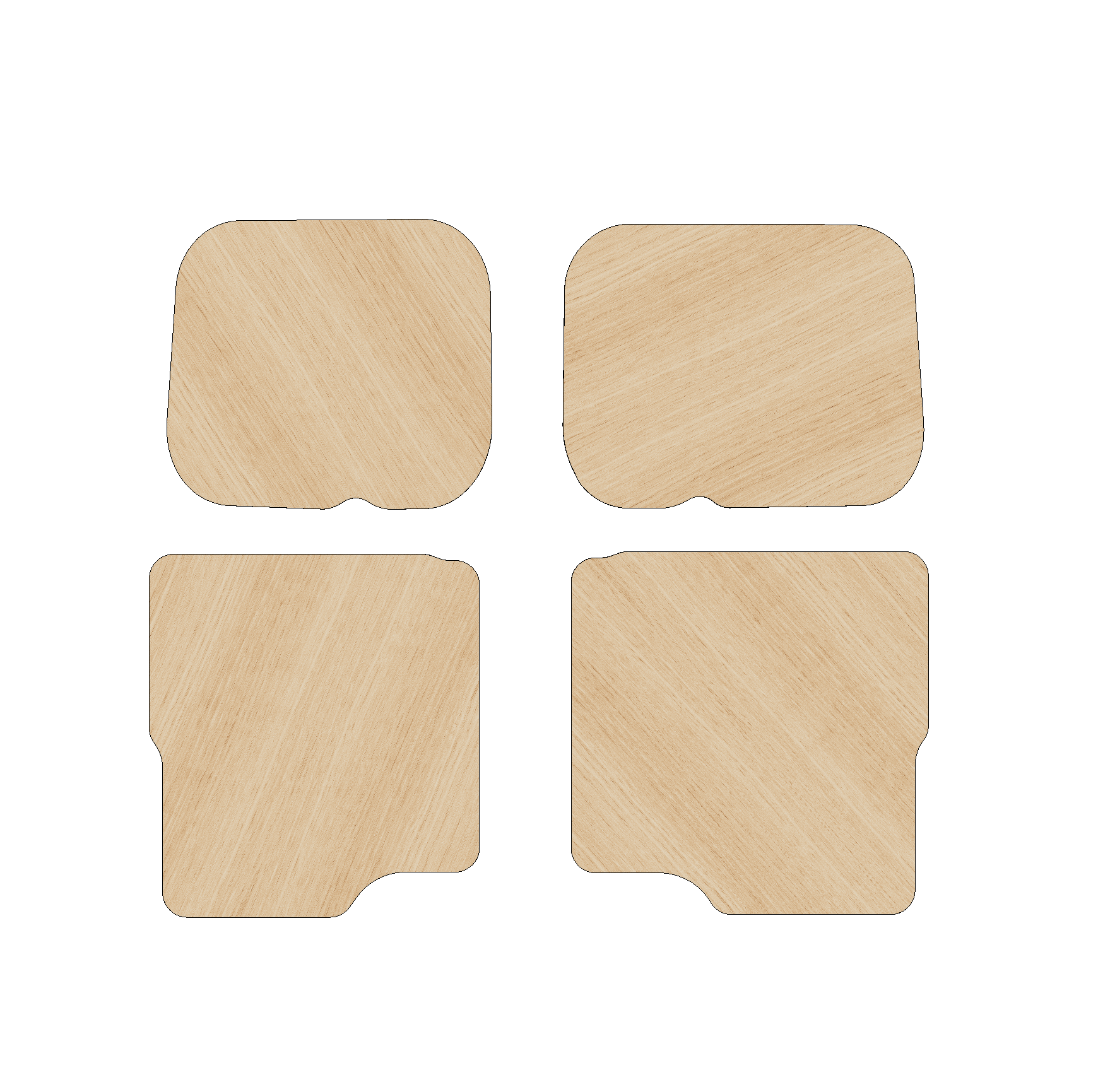 Volkswagen Transporter T7 2025 - Present - Two Piece Rear Door Panels Ply Lining Kit